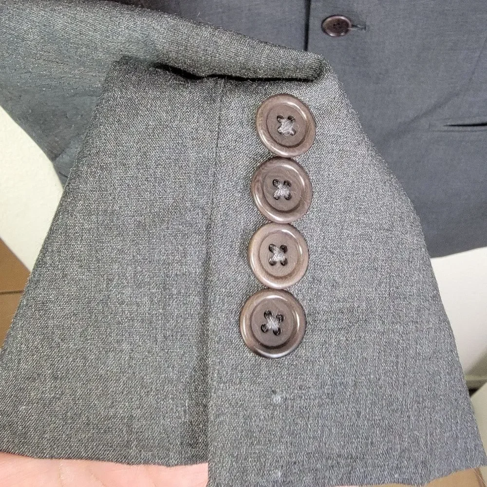 Perry Ellis Modern Fit gray suit blazer jacket size 38